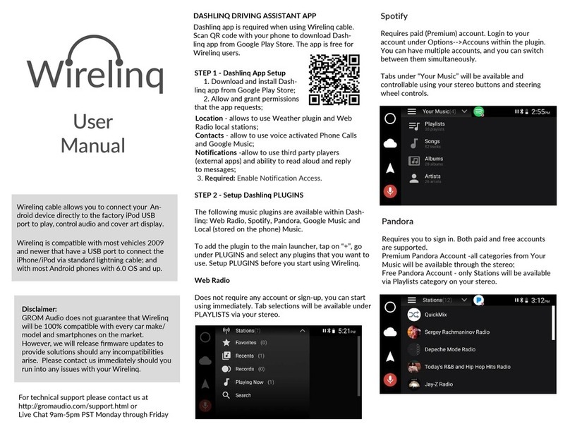 GROM Audio Wirelinq User manual