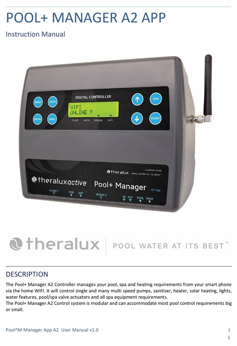 Theralux POOL+ MANAGER A2 APP instruction manual
