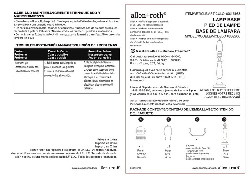 LF allen+roth LB2906 manual