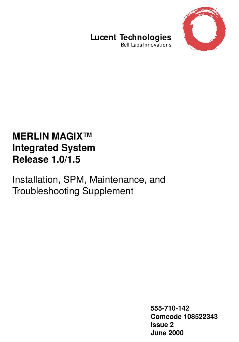 BELL LABS INNOVATIONS Lucent Technologies MERLIN MAGIX Installation, SPM, Maintenance, and Troubleshooting Supplement BELL LABS INNOVATIONS Lucent Technologies MERLIN MAGIX Installation, SPM, Maintenance, and Troubleshooting Supplement