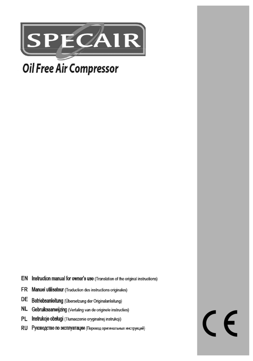 Airpress SPECAIR Instruction manual for owner's use