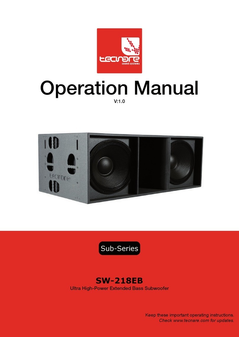 TECNARE Sub-Series Operation manual