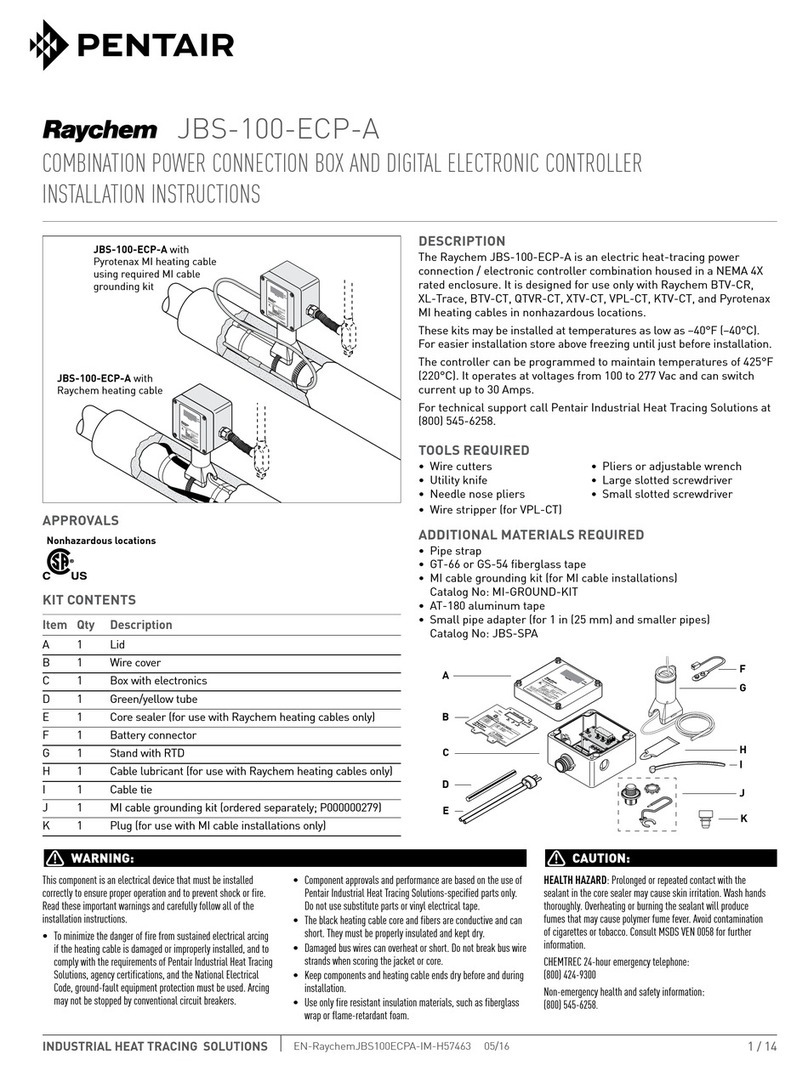 Pentair Raychem JBS-100-ECP-A User manual Pentair Raychem JBS-100-ECP-A User manual