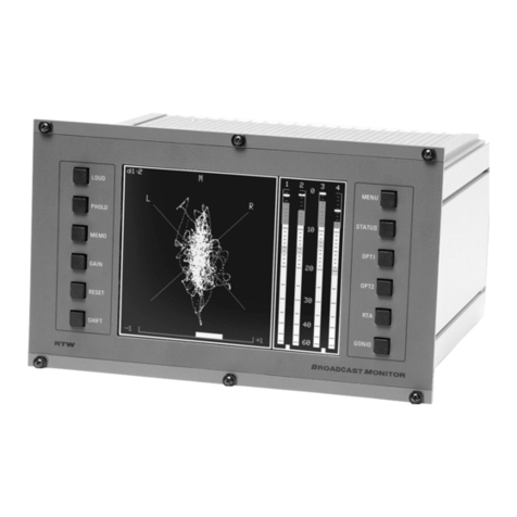 RTW BroadcastMonitor X Series User manual RTW BroadcastMonitor X Series User manual