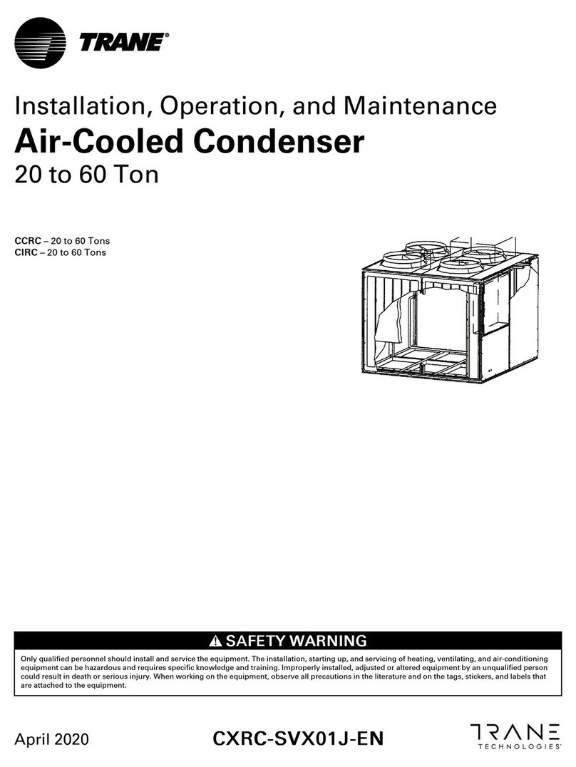 Trane CCRC Series Installation and operating instructions Trane CCRC Series Installation and operating instructions