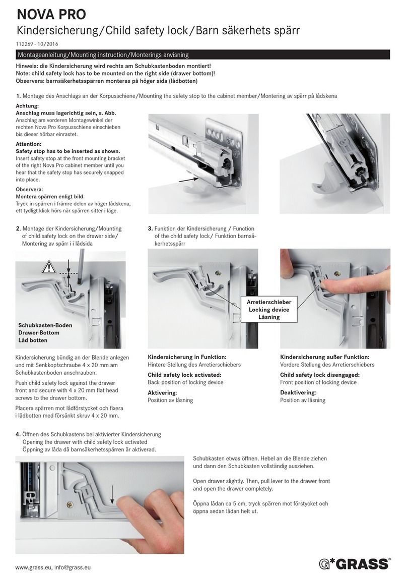GRASS NOVA PRO Mounting instruction