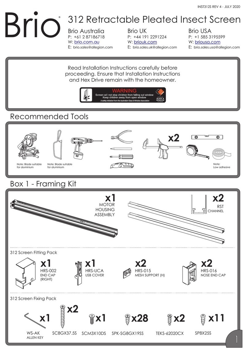 BRIO 312 User manual