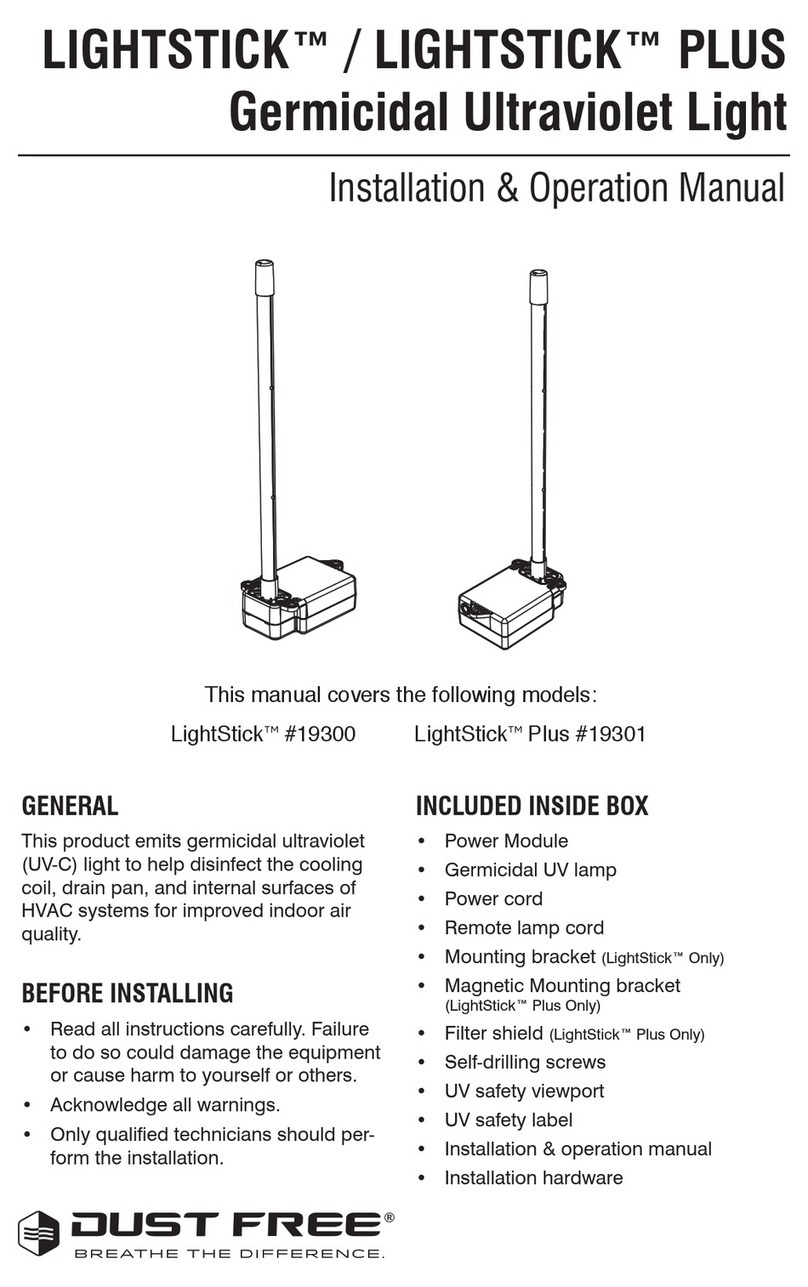 Dust Free LightStick Installation & operation manual