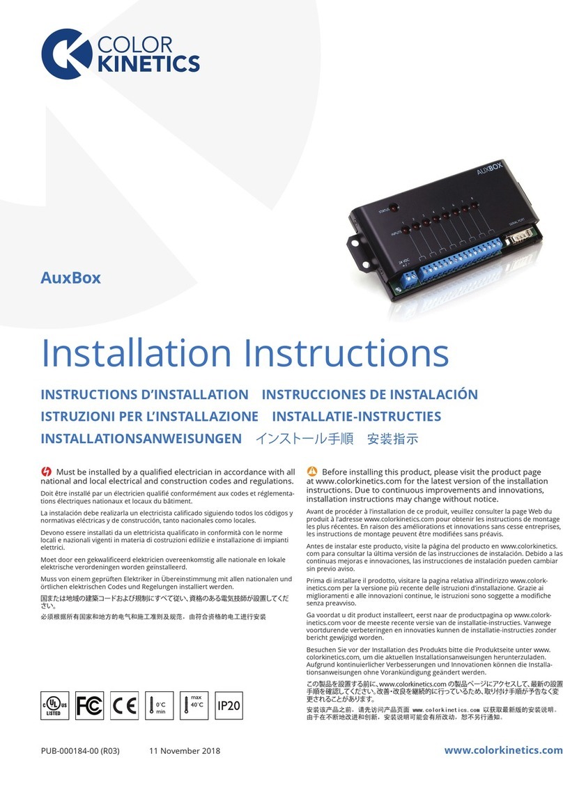 COLORKINETICS AuxBox User manual