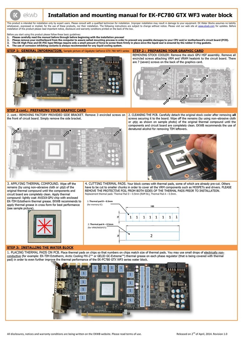 ekwb EK-FC780 GTX WF3 Manual