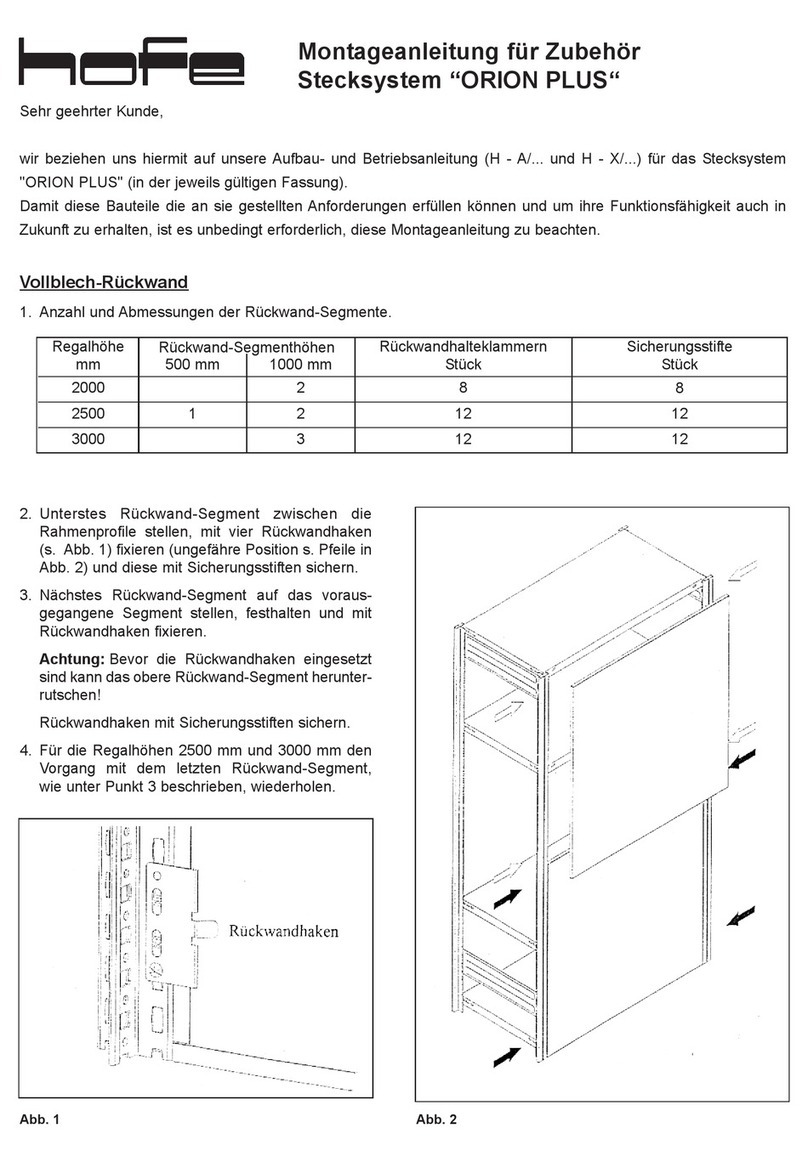 hofe ORION PLUS Assembly instructions