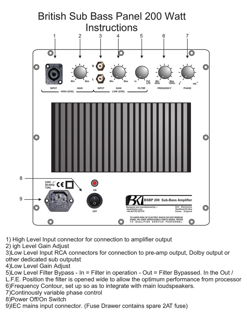 BK Electronics BSBP 200 instructions