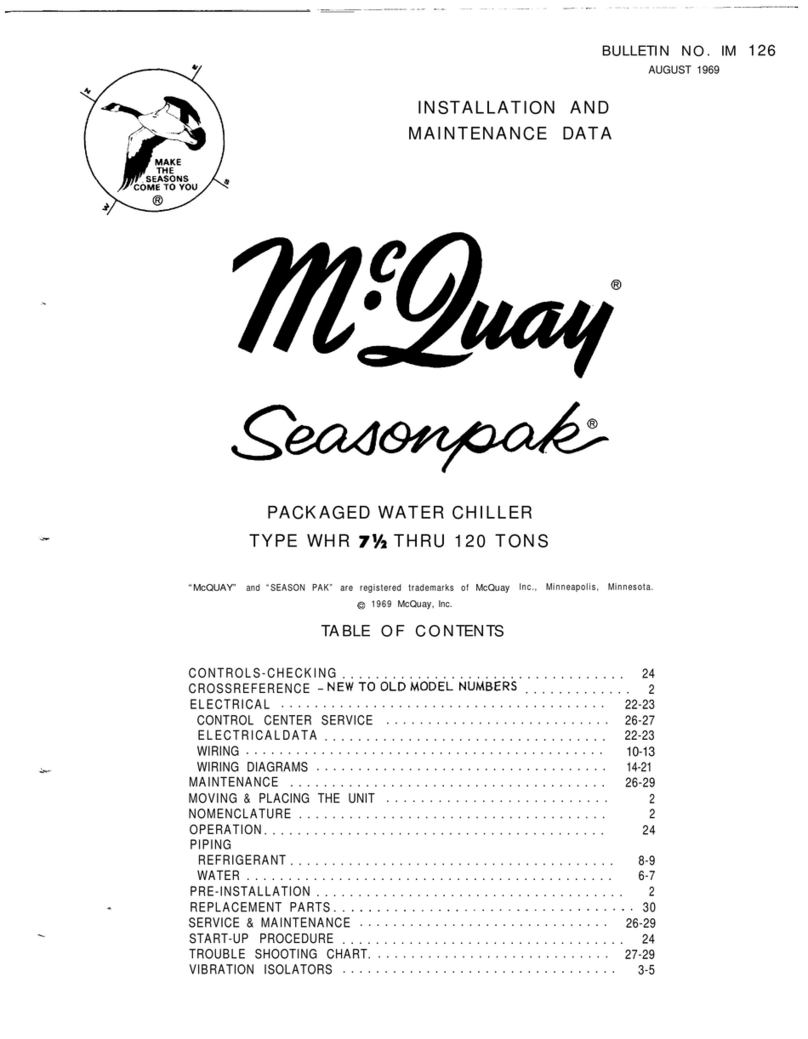 McQuay Seasonpak WHR -008A Instruction Manual