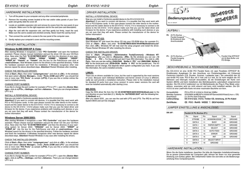 Exsys EX-41012 User manual