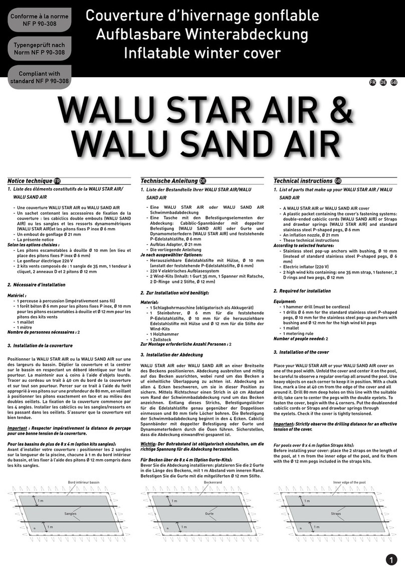 Walter WALU STAR AIR Technical instructions