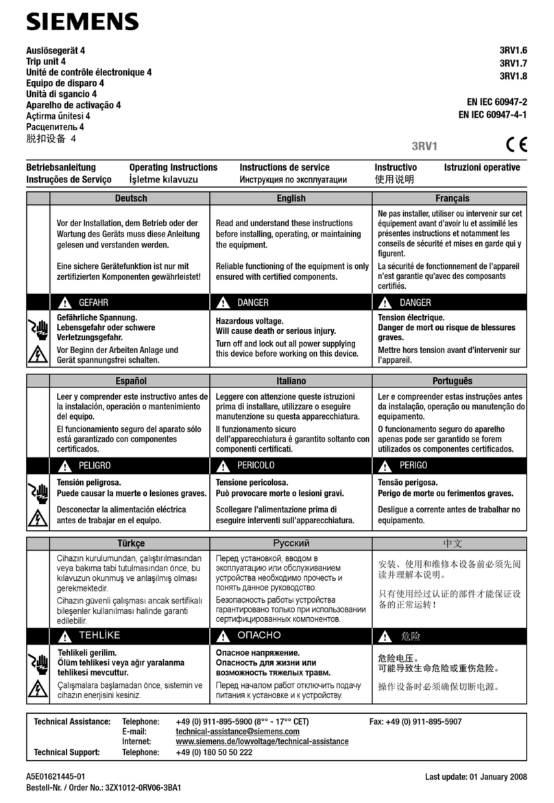 Siemens 3RV1.6 User manual
