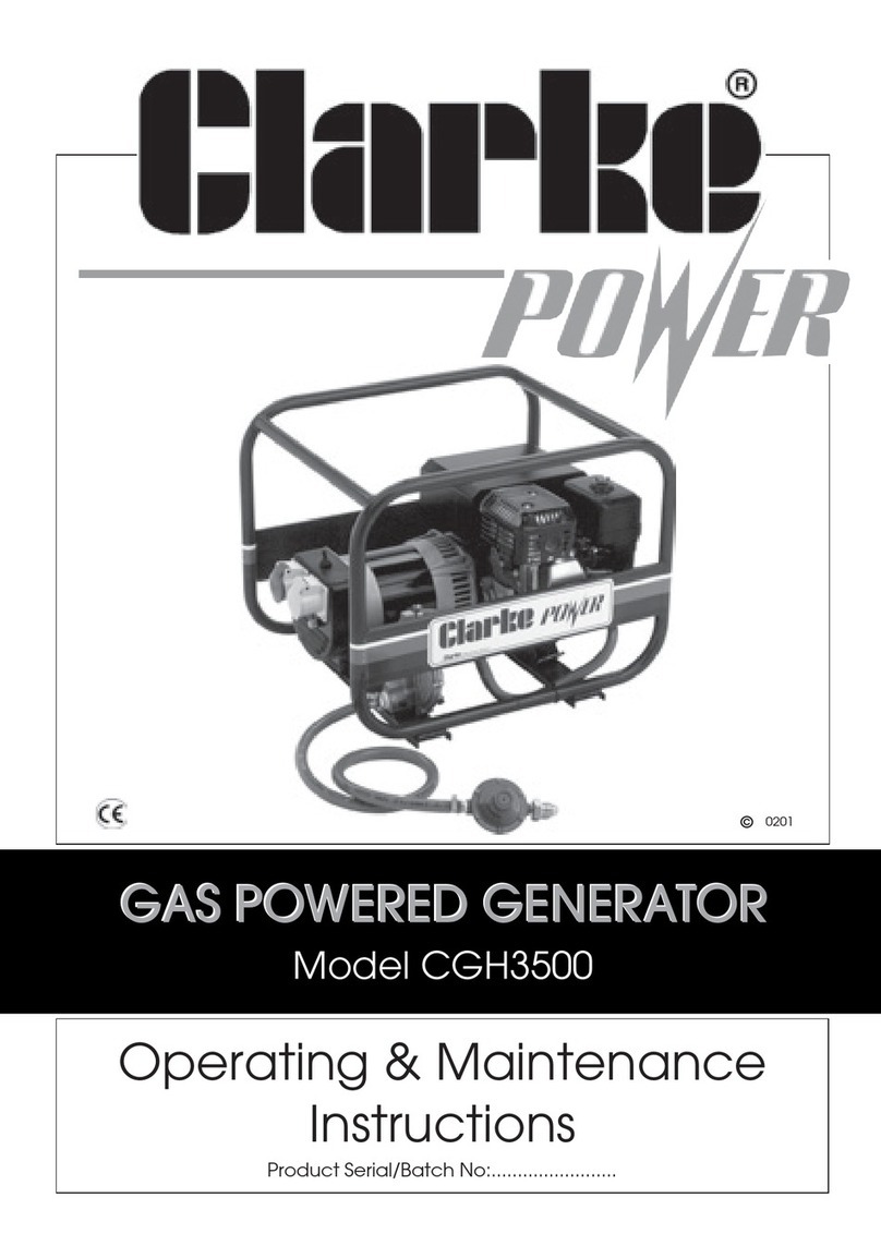 Clarke CGH3500 Operating & maintenance instructions