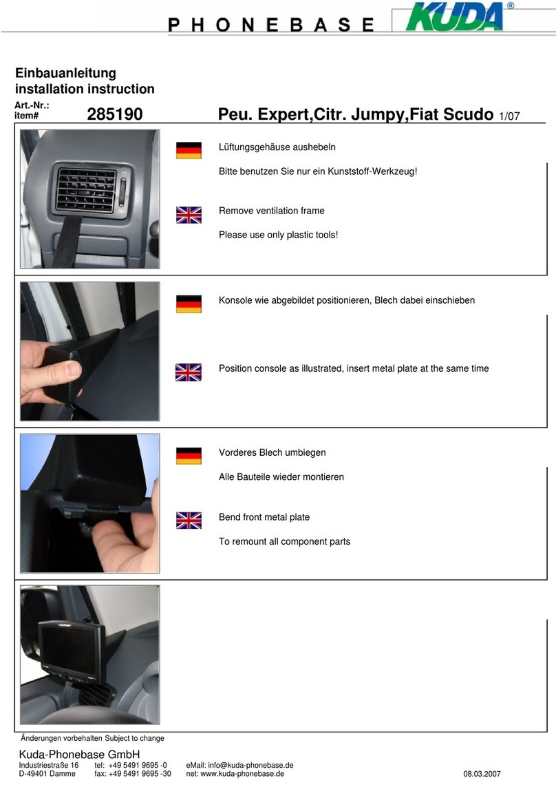 Kuda-Phonebase 285190 Installation instruction