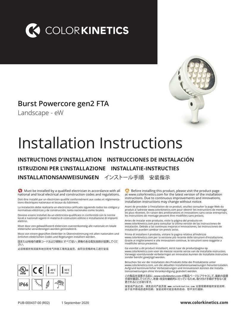 COLORKINETICS Burst Powercore gen2 FTA User manual