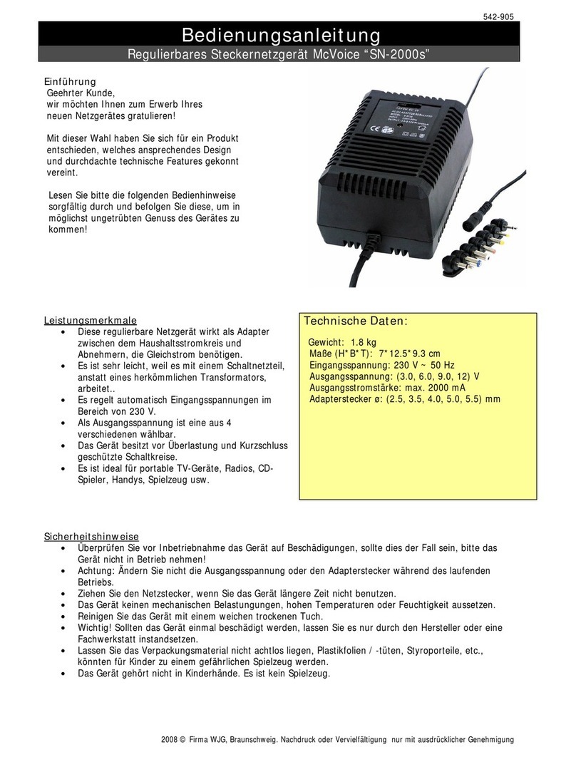 Firma McVoice SN-2000s Reference manual