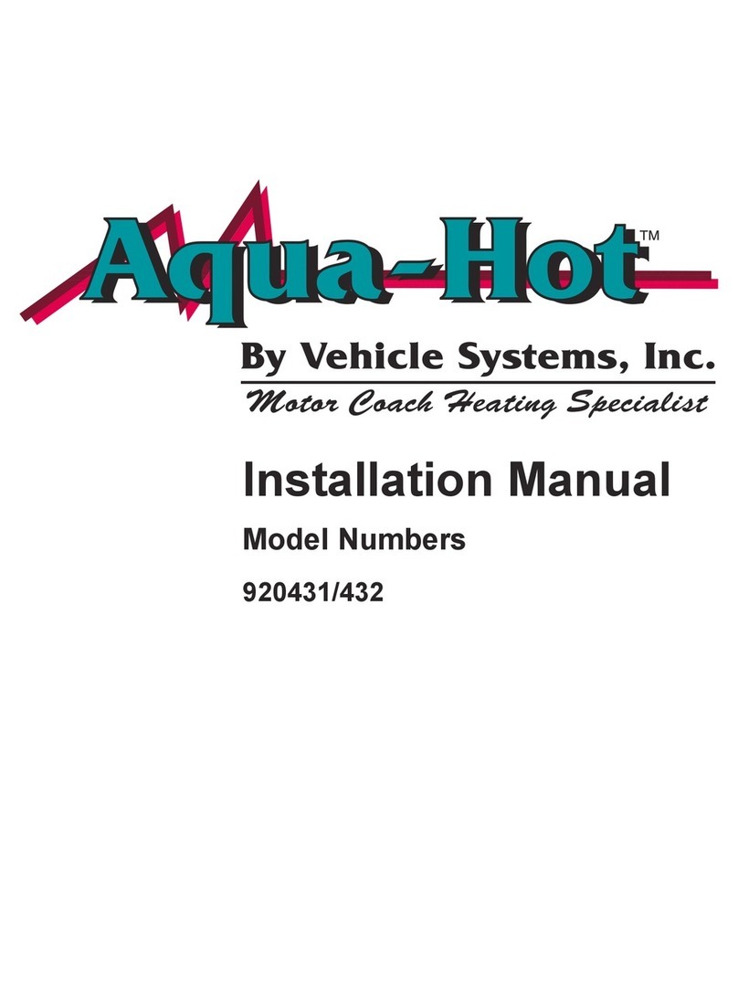 Vehicle Systems Aqua-Hot 920431 installation manual