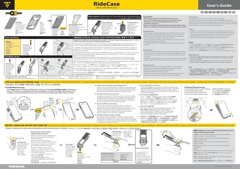 Topeak RideCase User manual