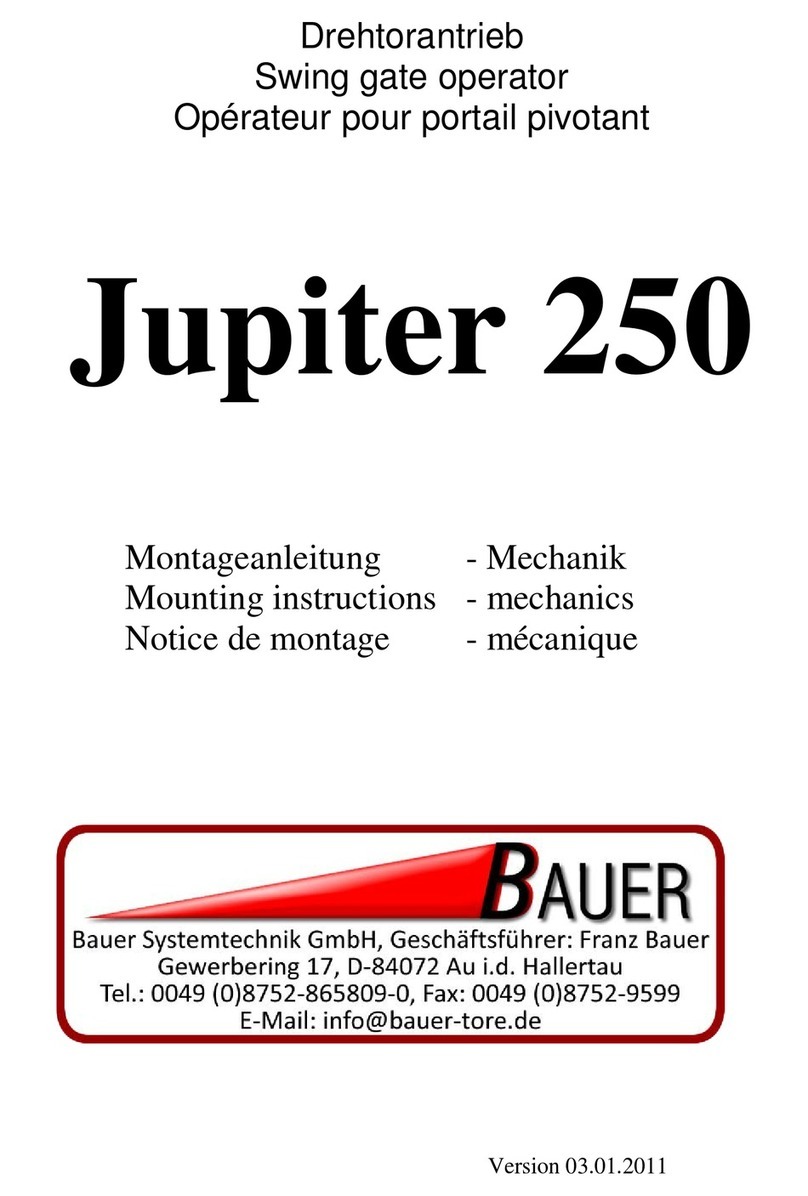 Bauer Jupiter 250 Mounting instructions