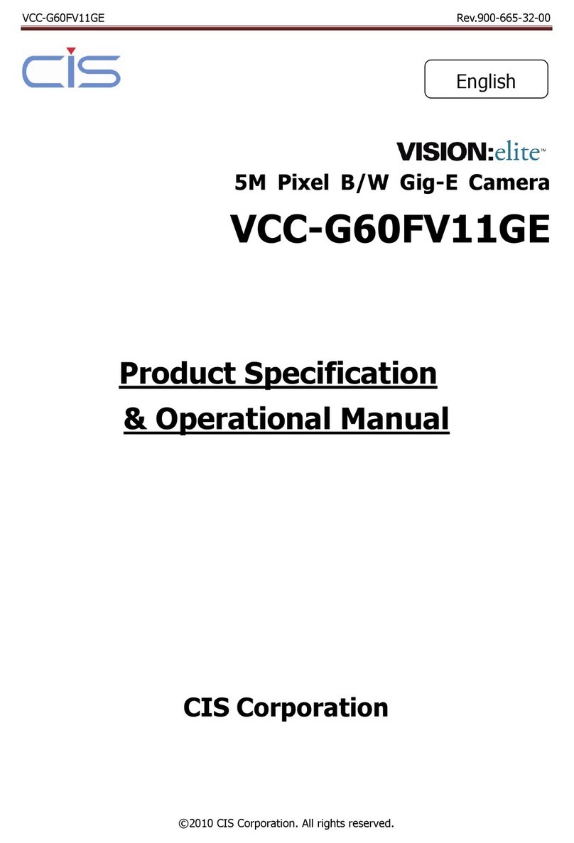 CIS VISION:elite VCC-G60FV11GE Product specification & operational manual CIS VISION:elite VCC-G60FV11GE Product specification & operational manual