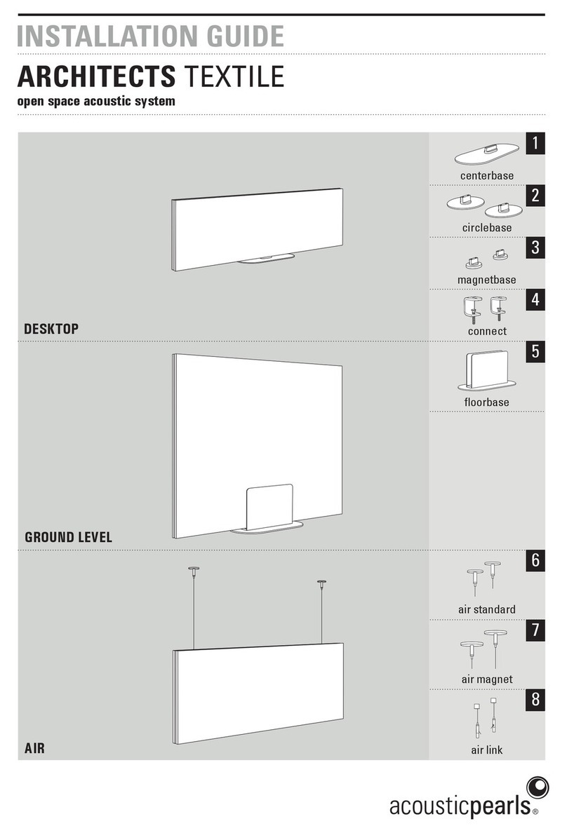 AcousticPearls ARCHITECTS TEXTILE DESKTOP installation guide AcousticPearls ARCHITECTS TEXTILE DESKTOP installation guide