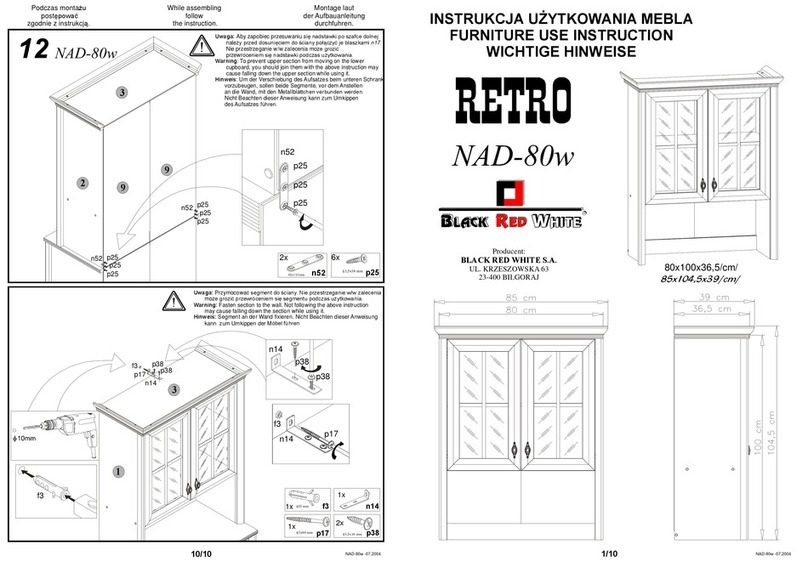 BLACK RED WHITE RETRO NAD-80w Use instruction
