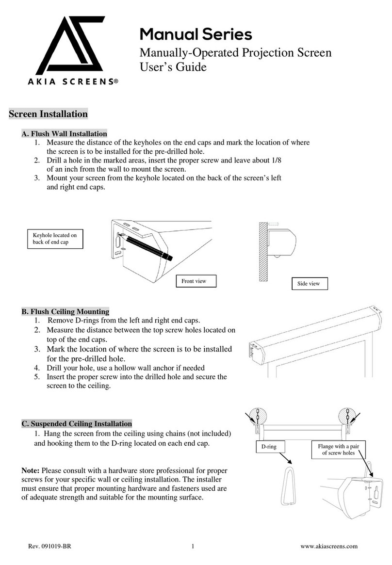 Akia Screens Manual Series user guide