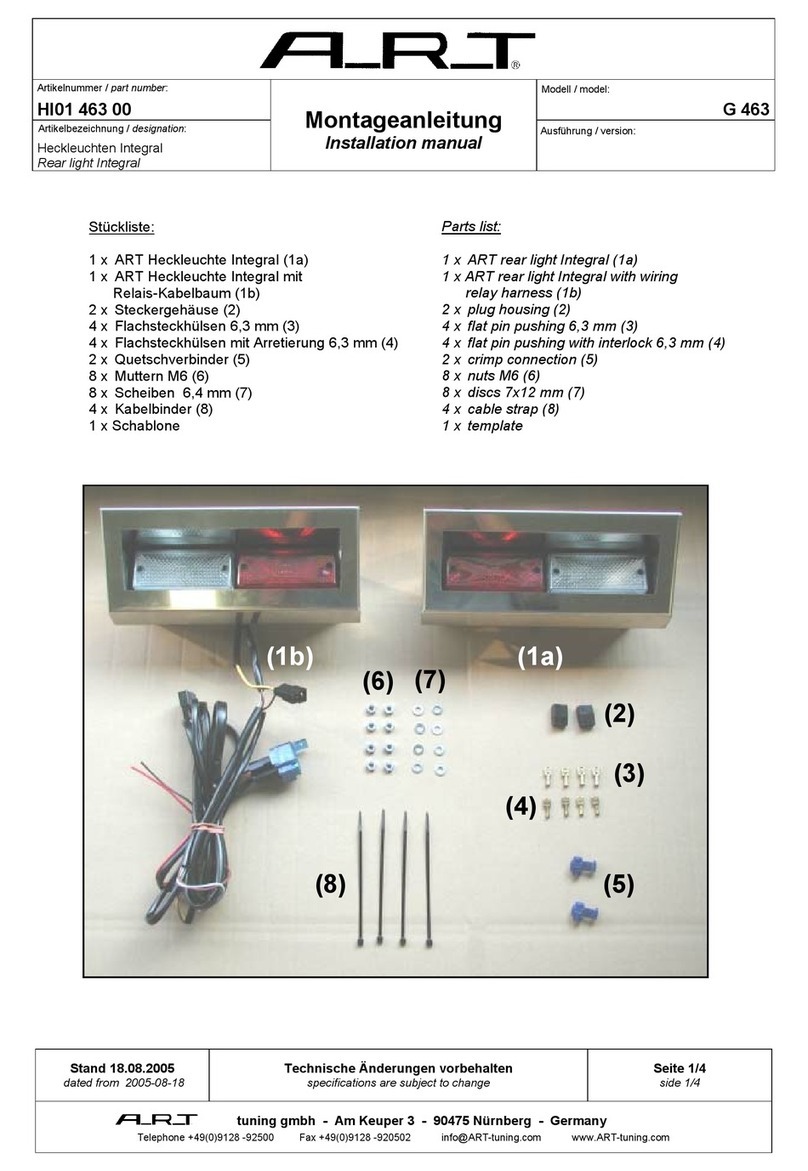 Art G 463 installation manual