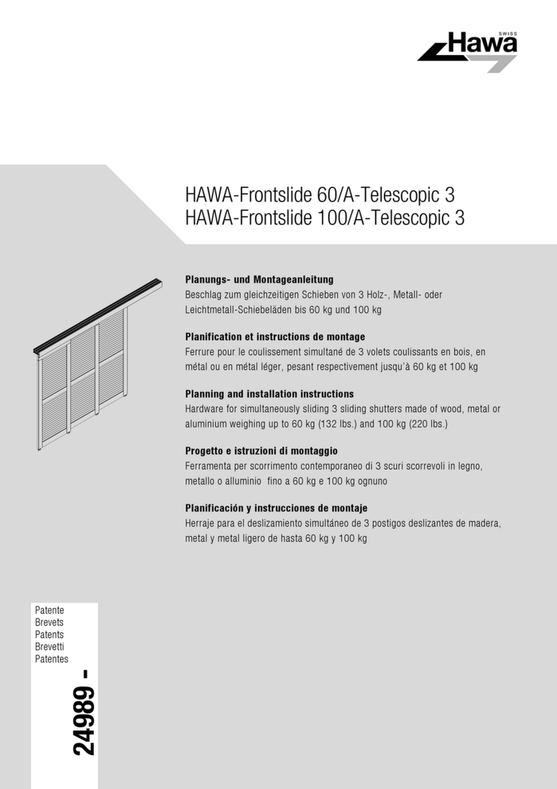 hawa Frontslide 60/A-Telescopic 3 Planning and installation instructions