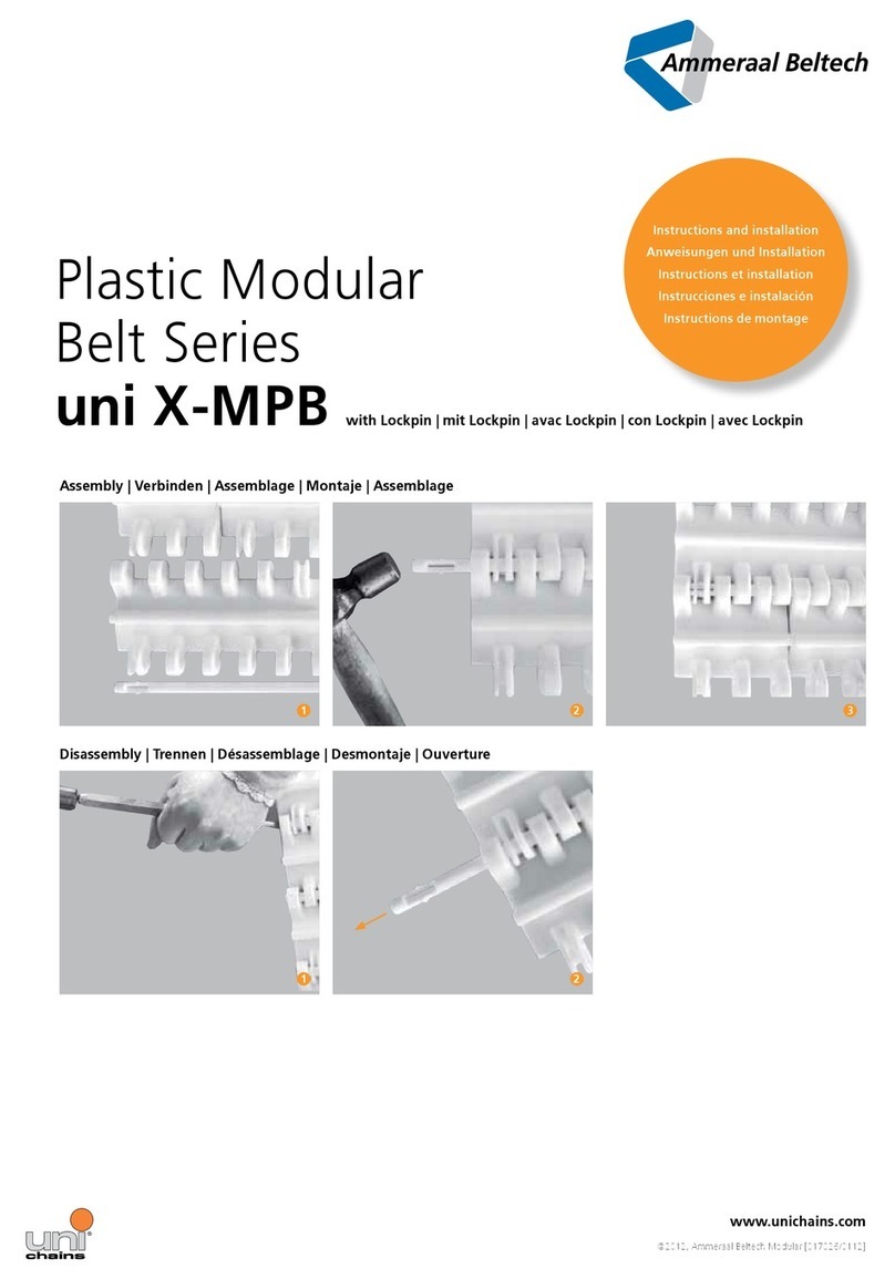 Ammeraal Beltech uni chains uni X-MPB Series Guide