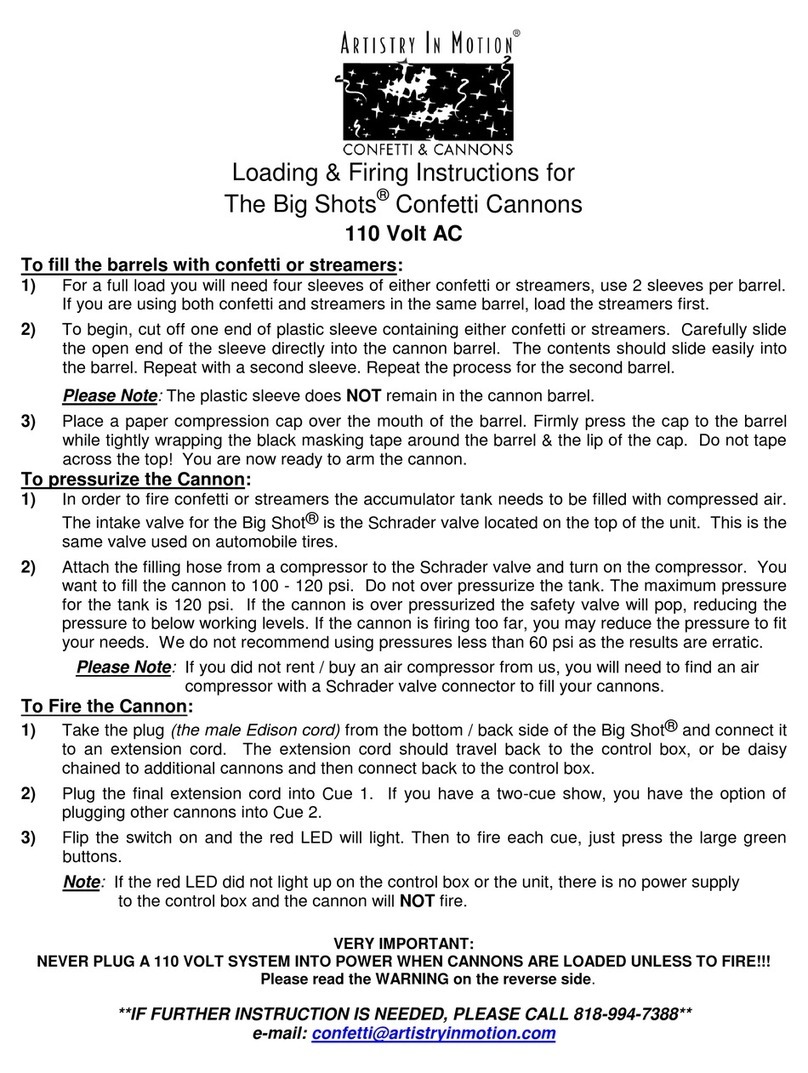 Artistry In Motion Big Shots Loading & Firing Instructions