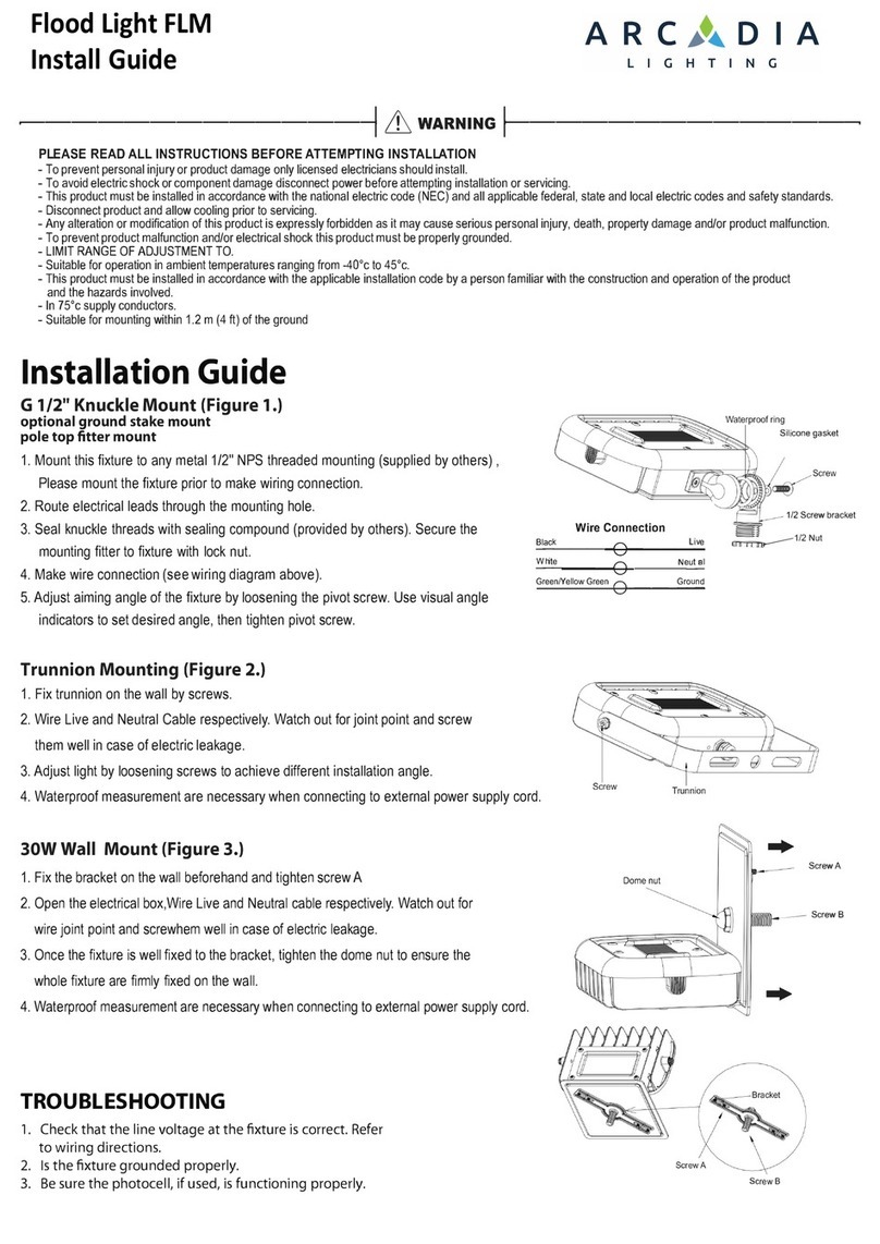 Arcadia Lighting FLM User manual