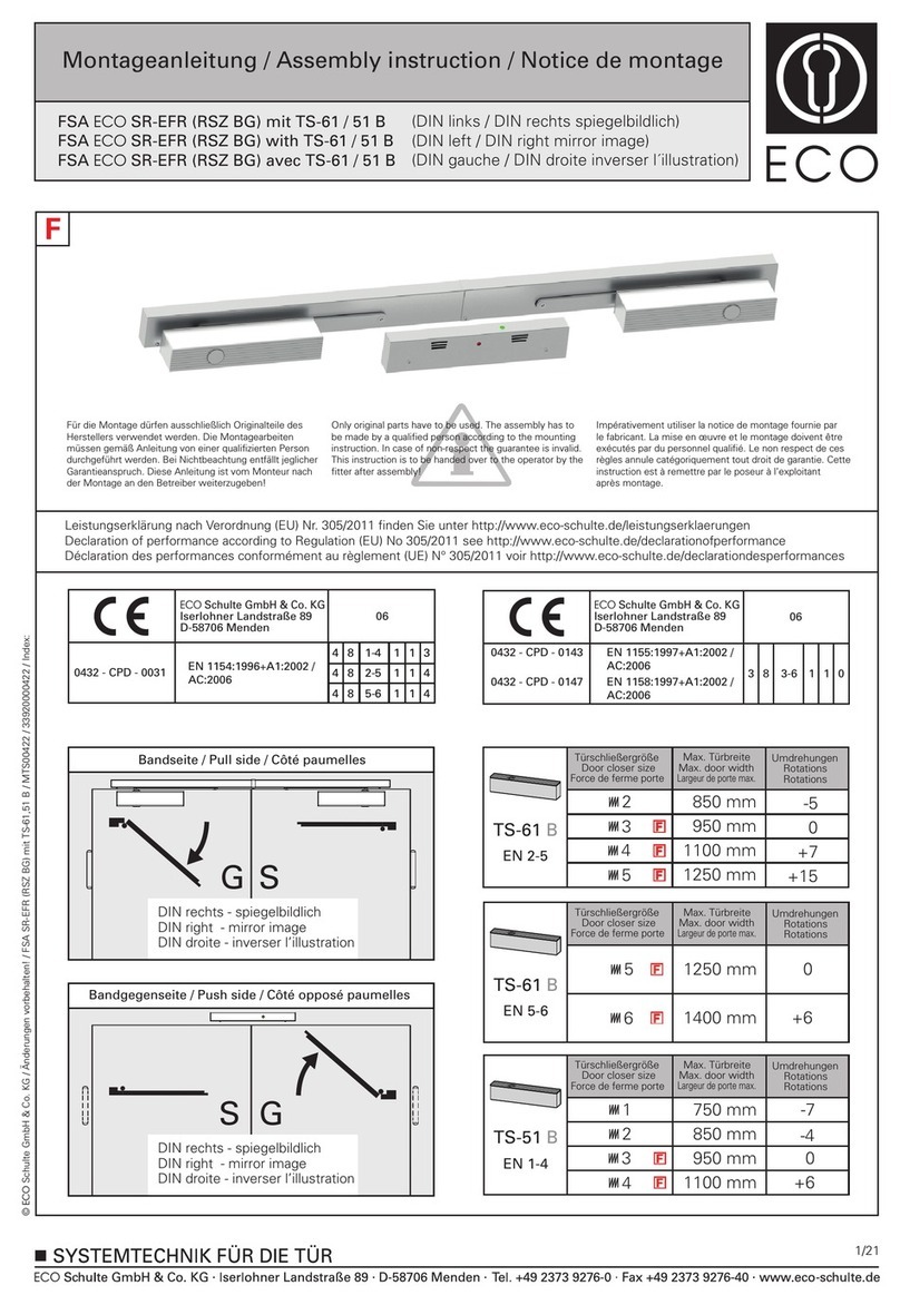 ECO Schulte FSA ECO SR-EFR Assembly instruction