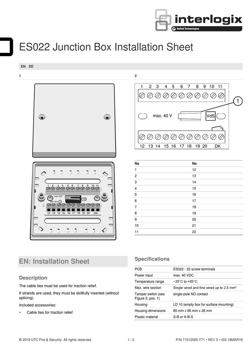 Interlogix ES022 Installation sheet