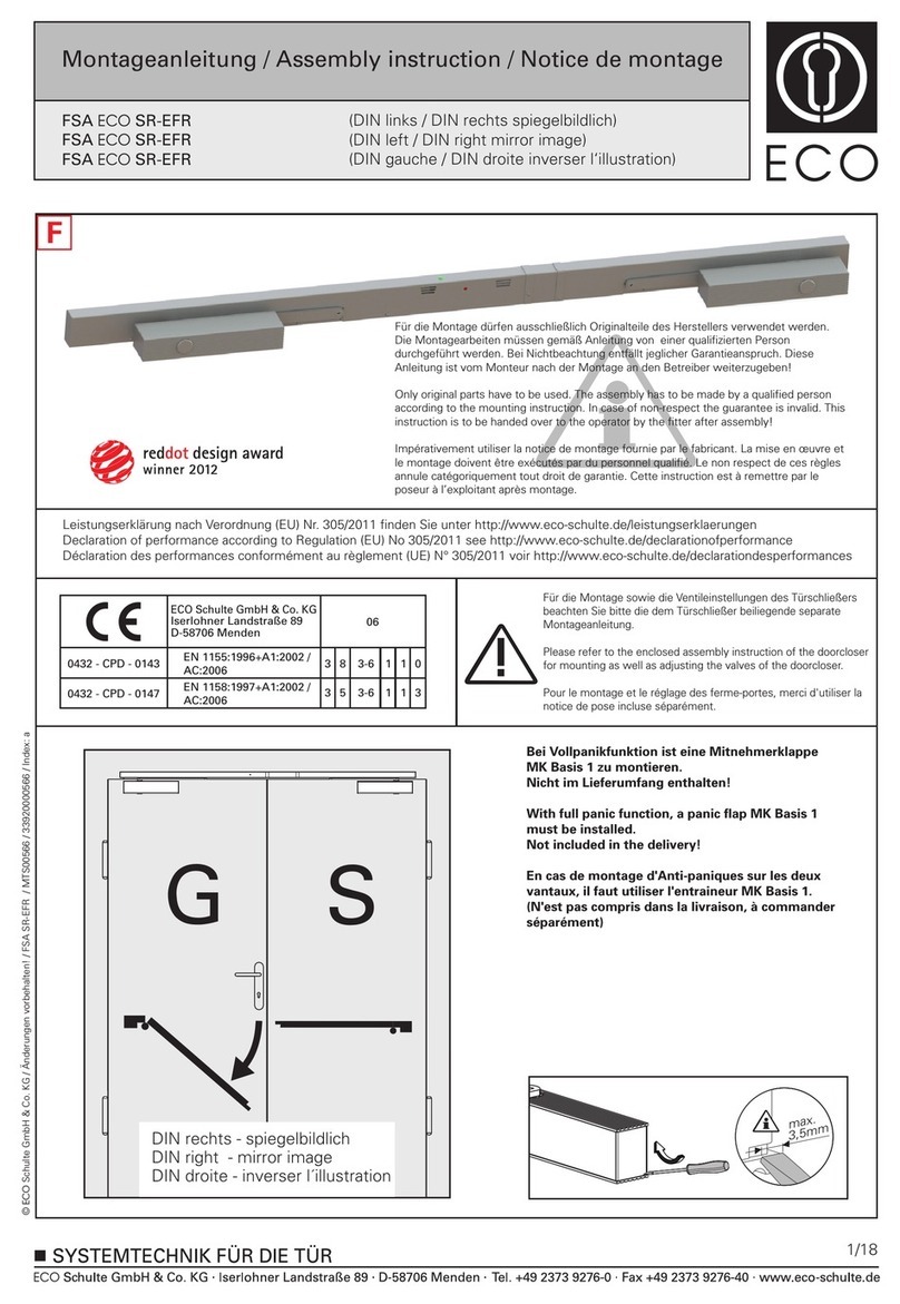 ECO Schulte FSA ECO SR-EFR Assembly instructions