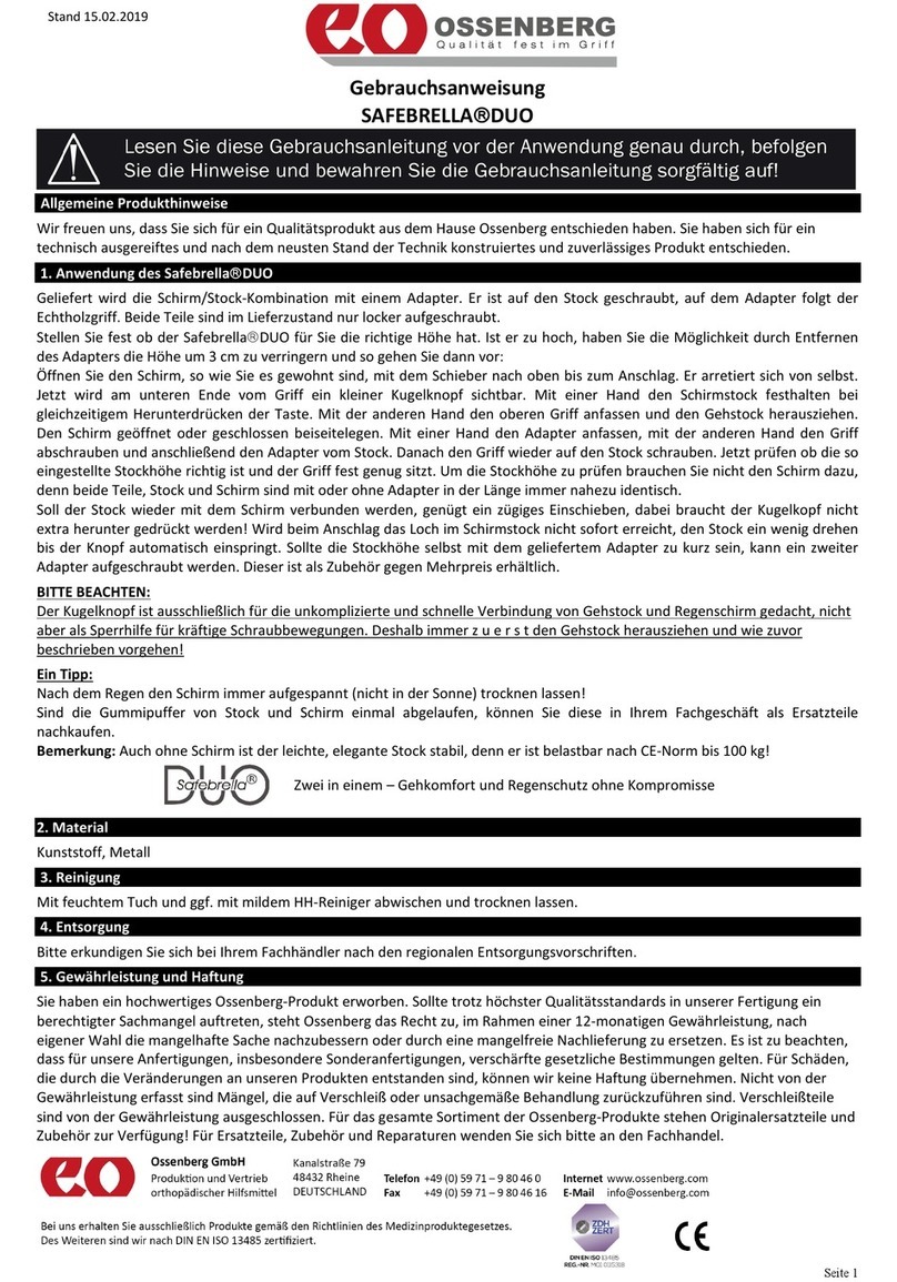 Ossenberg Safebrella DUO Instructions for use