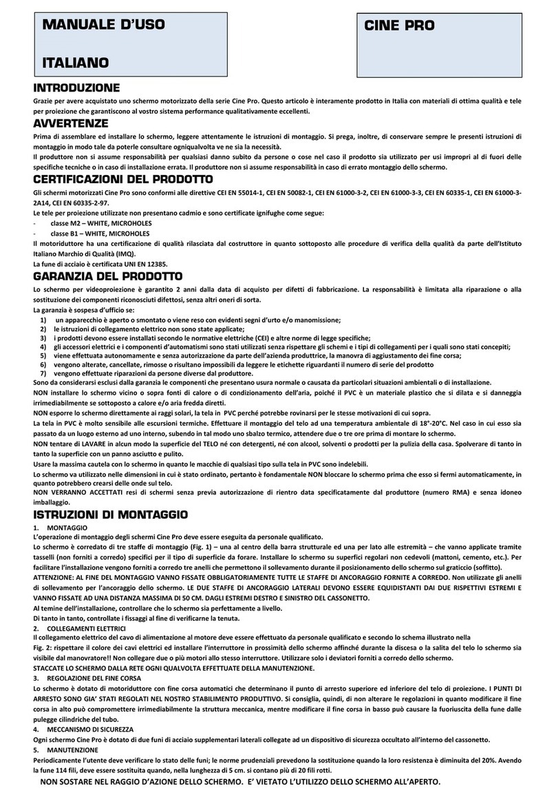 Screen Int Cine Pro User manual