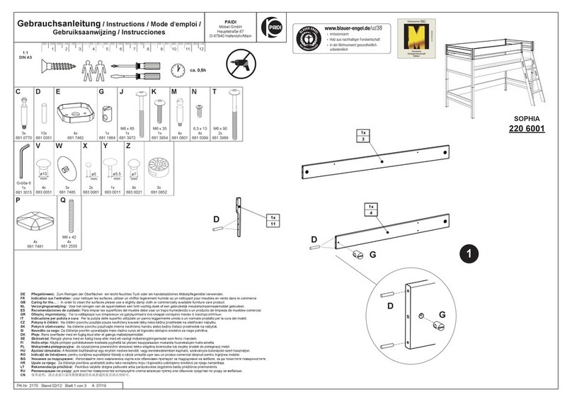 PAIDI SOPHIA 220 6001 instructions PAIDI SOPHIA 220 6001 instructions