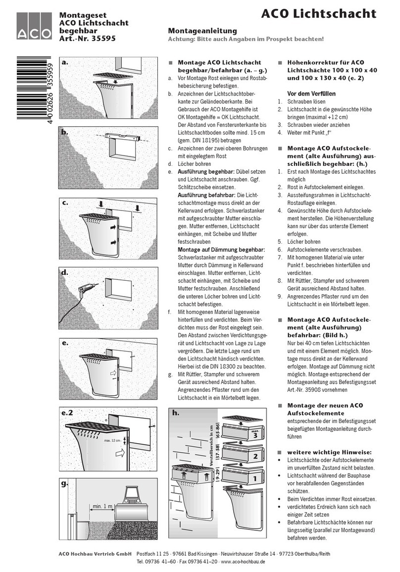 ACO Light Shaft Assembly instructions