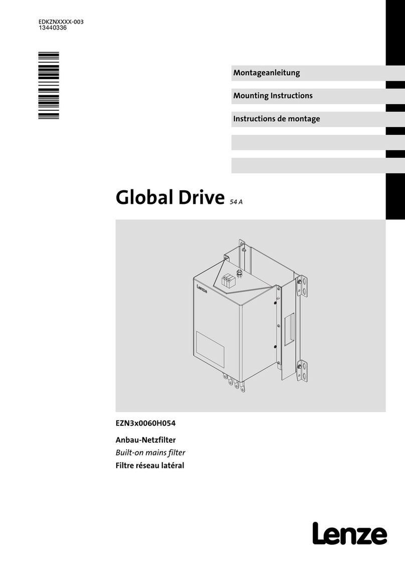 Lenze Global Drive 54 A Mounting instructions Lenze Global Drive 54 A Mounting instructions