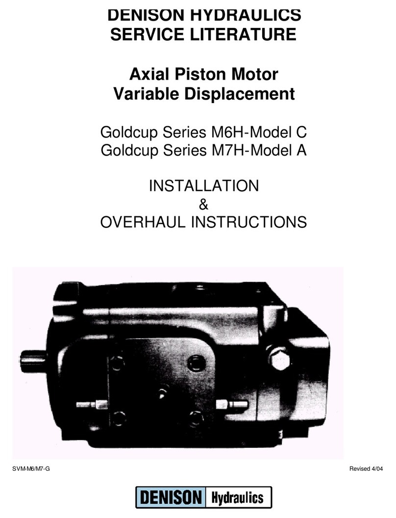 Denison Hydraulics Goldcup Series Installation & Overhaul Instructions