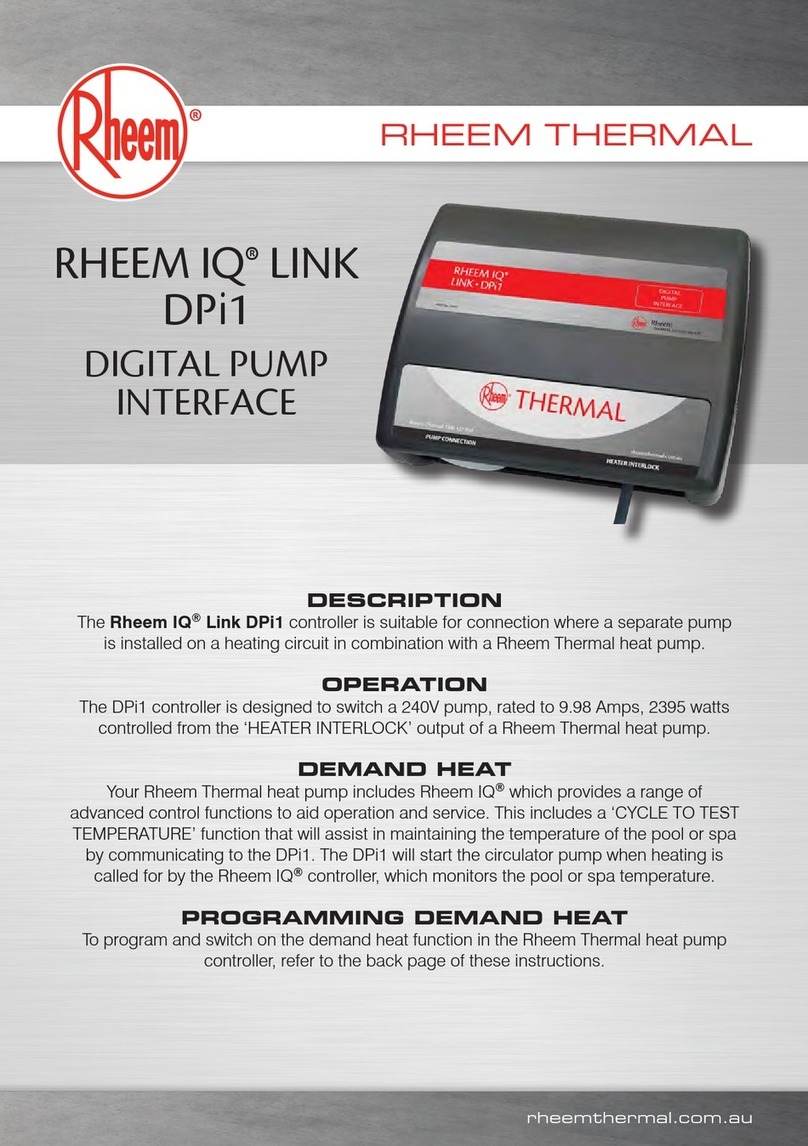 Rheem THERMAL IQ LINK DPi1 quick start guide