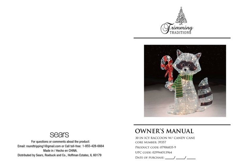 Sears Trimming Traditions 30 IN ICY RACCOON owner's manual