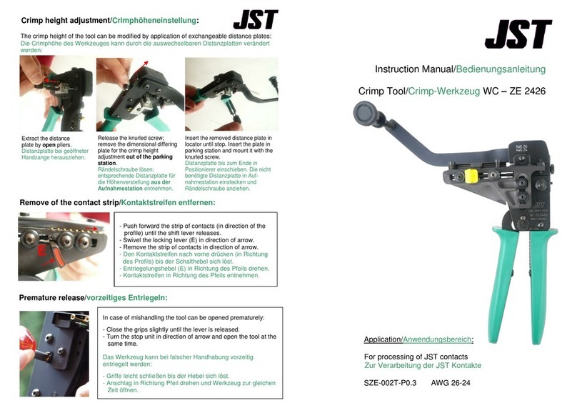 JST WC-ZE 2426 User manual