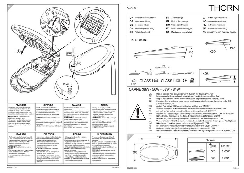 Thorn OXANE User manual