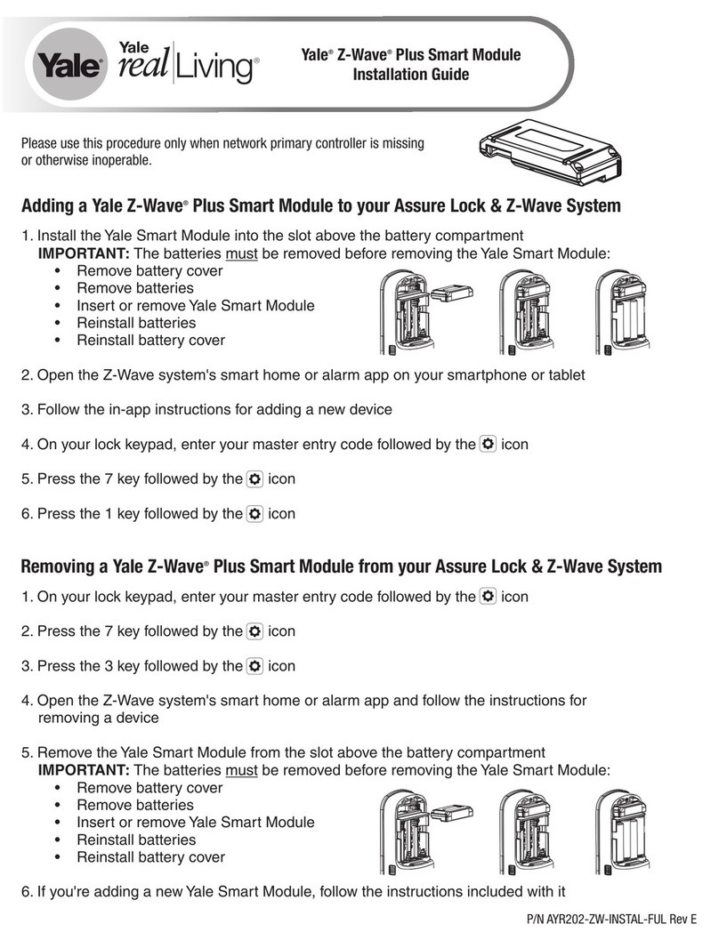 Yale Z-Wave Plus YRMZW2-US User manual